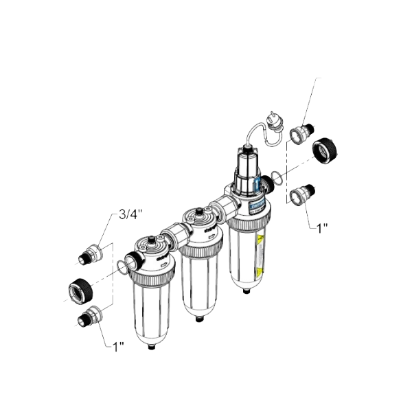 Vattenfilter NW25 Trio UV 25W (Partikel+Kol+UV)