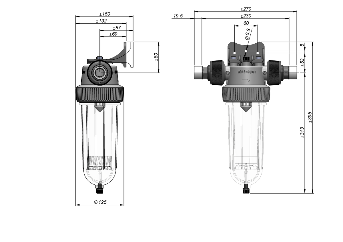 Vattenfilter NW25 TE-CTN (Kol)