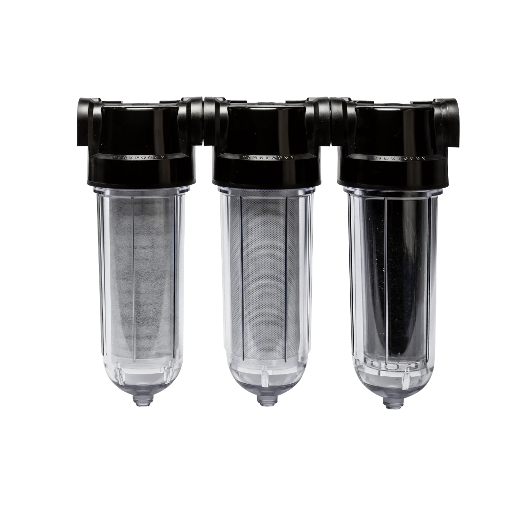Kolfilter Partikelfilter Egen Brunn Vattenprov Vattenfilter SL240Trio 2xPartikel Kol