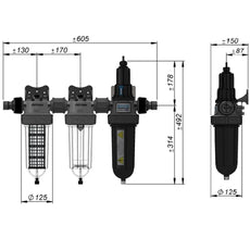 Vattenfilter NW25 Trio UV 25W (Partikel+Kol+UV)