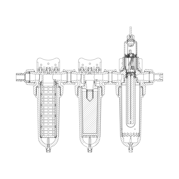 Vattenfilter NW25 Trio UV 25W (Partikel+Kol+UV)